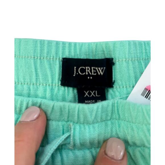 J.Crew Factory Linen Blend Drawstring Shorts | Plus XXL, Mint Green NWT - Picture 5 of 6
